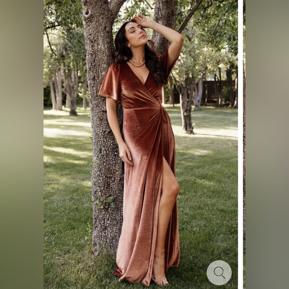 Baltic Born Meghan Velvet Wrap Maxi Dress size large - Picture 3 of 15